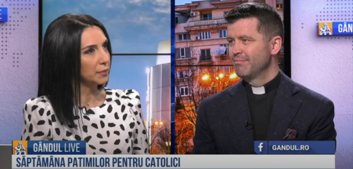 Preotul Francisc Doboș la GÂNDUL LIVE, în Săptămâna Patimilor: Nu dăm veșnicie timpului. Dacă ar exista mai mult Dumnezeu în inima noastră, cine ne-ar putea îndepărta de dragostea Lui – VIDEO