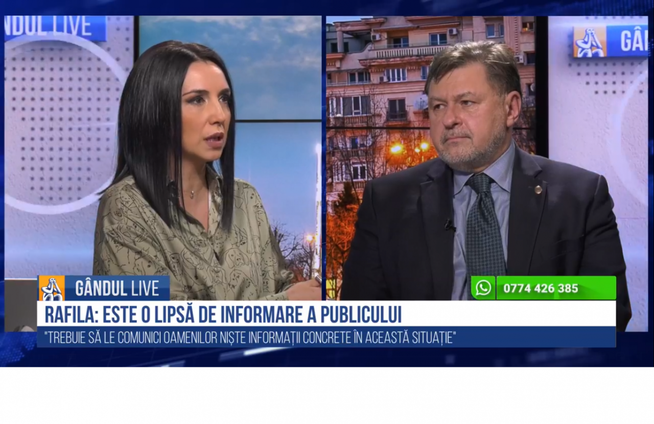 GÂNDUL LIVE. Alexandru Rafila: Vlad Voiculescu s-a hotărât să facă prima ședință în care să caute soluții reale pentru gestionarea pandemiei