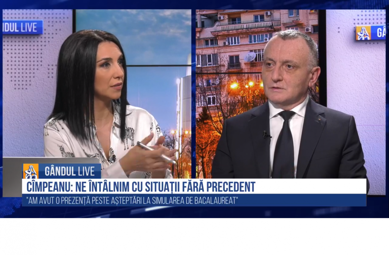 GÂNDUL LIVE. Sorin Cîmpeanu: România nu este pregătită pentru predarea online / În şcoli se respectă regulile de protecţie sanitară mult mai riguros decât în alte locuri