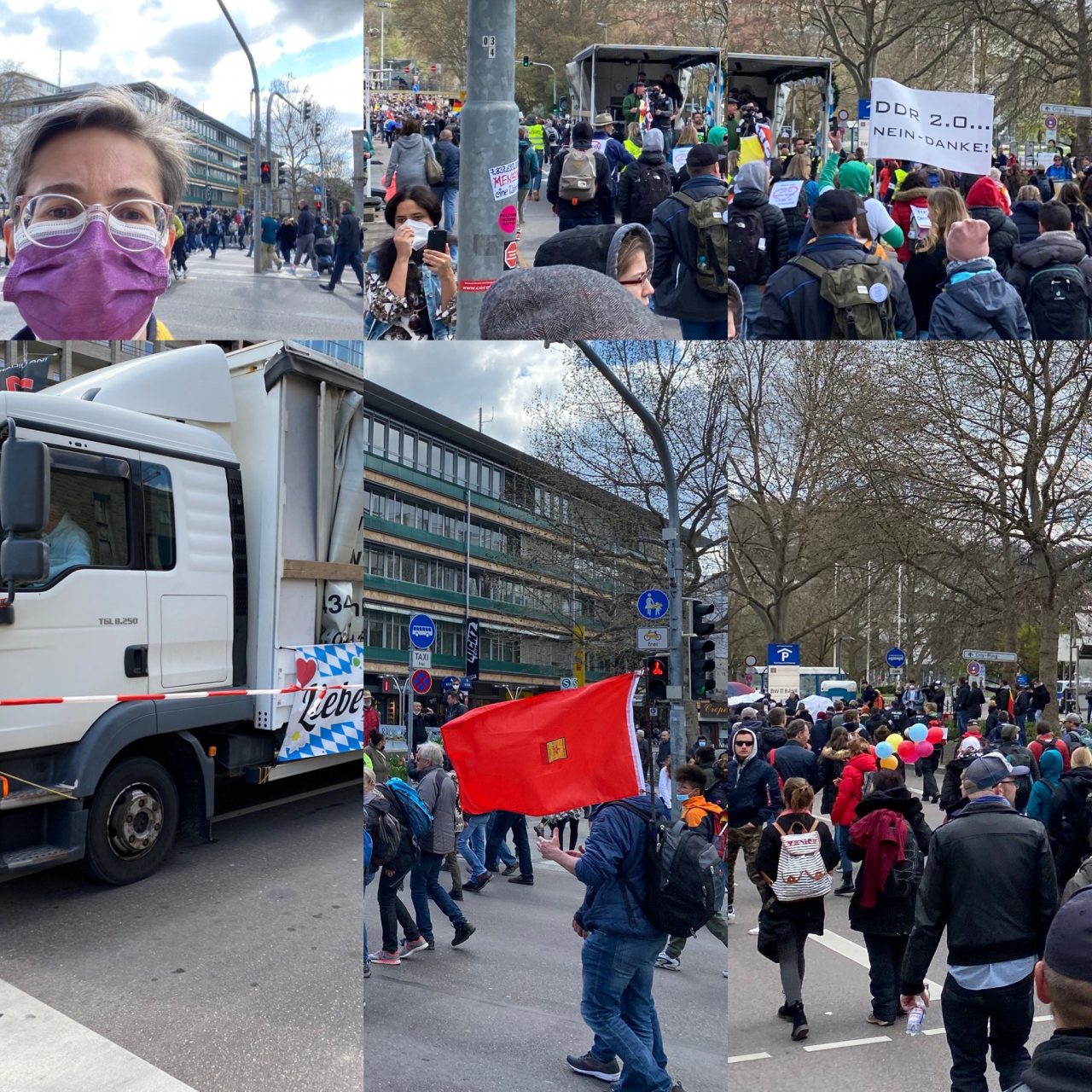 Proteste masive în Germania împotriva restricțiilor impuse de autorități! Nemții, cu zecile de mii pe străzile marilor orașe! Galerie FOTO&VIDEO din Stuttgart