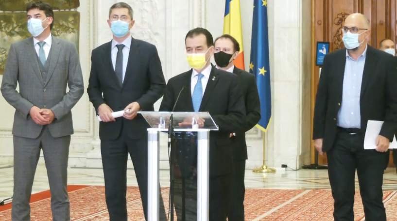 Liderii Coaliției au semnat noul acord de guvernare. Ludovic Orban: „Cei ce au pariat că nu ne vom înțelege și-au făcut iluzii” (VIDEO)