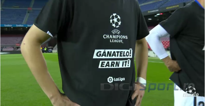 Jucătorii de la Getafe au purtat tricouri cu mesaje anti-Super Liga, înaintea meciului cu FC Barcelona din La Liga