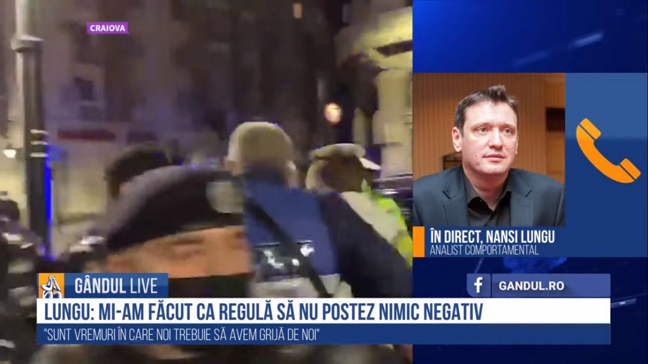 GÂNDUL LIVE. Nansi Lungu, analist comportamental, despre dificultățile sociale provocate de pandemie: „Patriotismul poate foarte ușor să alunece spre extremism” | VIDEO