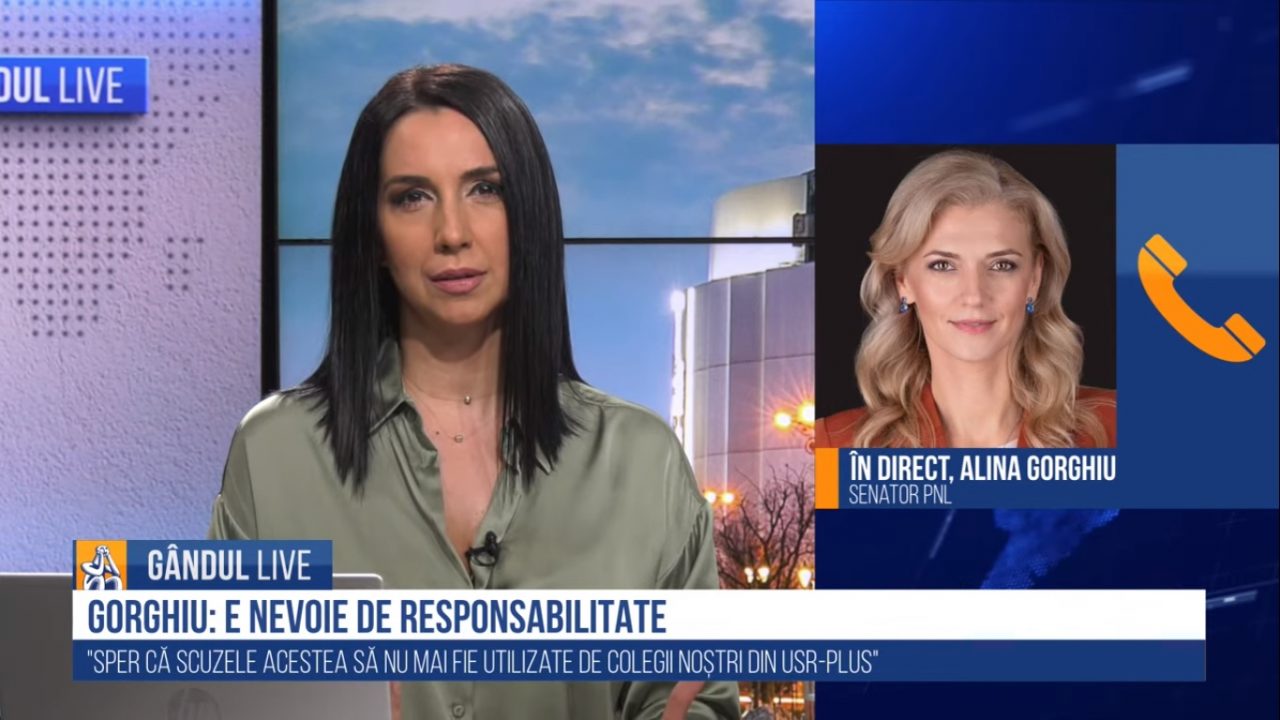 GÂNDUL LIVE. Alina Gorghiu, PNL: „Vă asigur că Vlad Voiculescu nu a fost demis pentru că ar fi organizat transparent concursurile la Casa de Asigurări de Sănătate. Cred că decizia de azi e o decizie corectă” | VIDEO