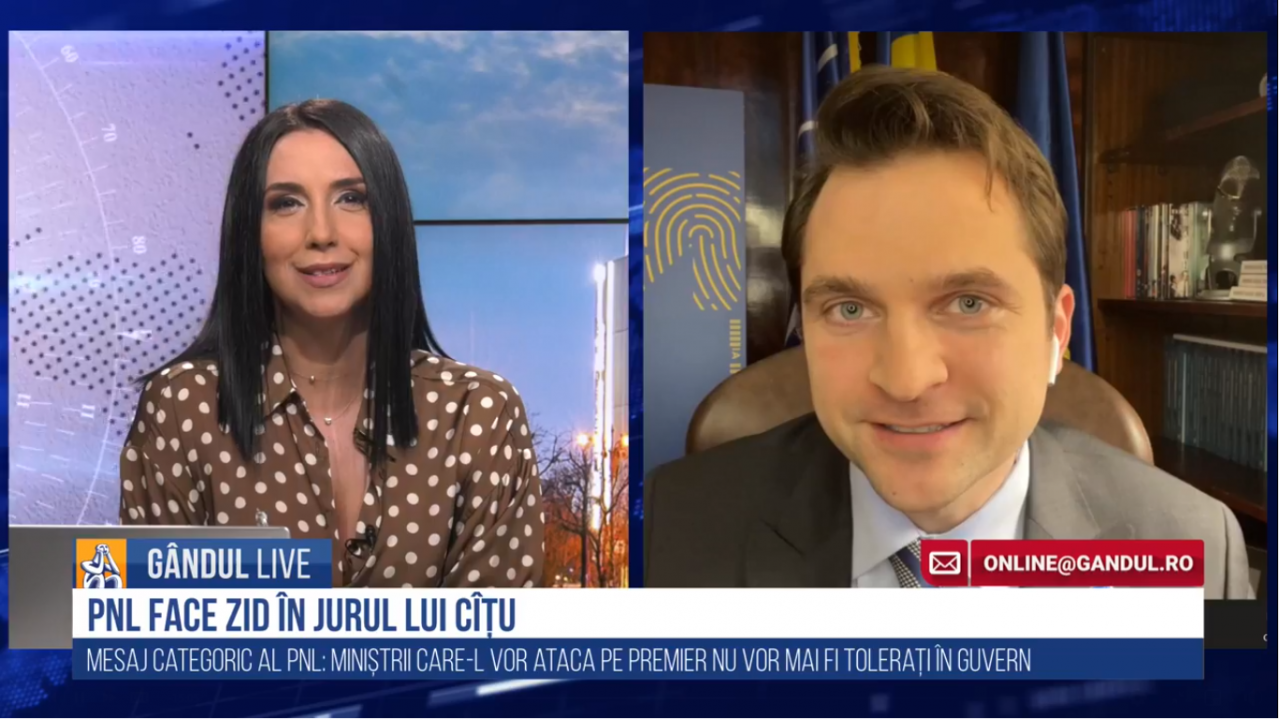 GÂNDUL LIVE. Sebastian Burduja: Țara trebuie guvernată. Această situație nu ne ajută / Declarația ministului Drulă a fost neinspirată