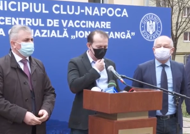 VIDEO – Florin Cîțu: Vom avea centre de vaccinare drive-thru cu Pfizer și vom transforma mai multe centre AstraZeneca în Pfizer