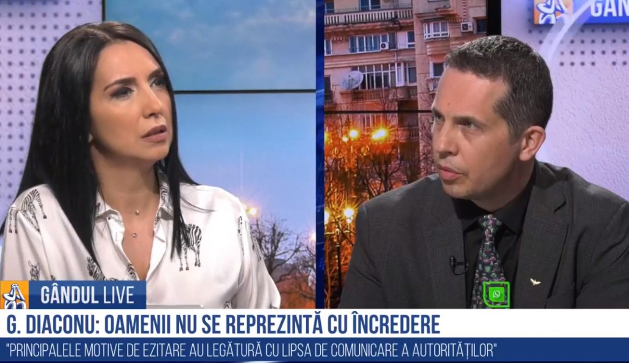 GÂNDUL LIVE. Medicul psihiatru Gabriel Diaconu: „Vaccinarea este prima campanie cu adevărat sanitară în România în ultimii 50 de ani” / Lipsa de comunicare din partea medicilor, o mare problemă în campanie- VIDEO