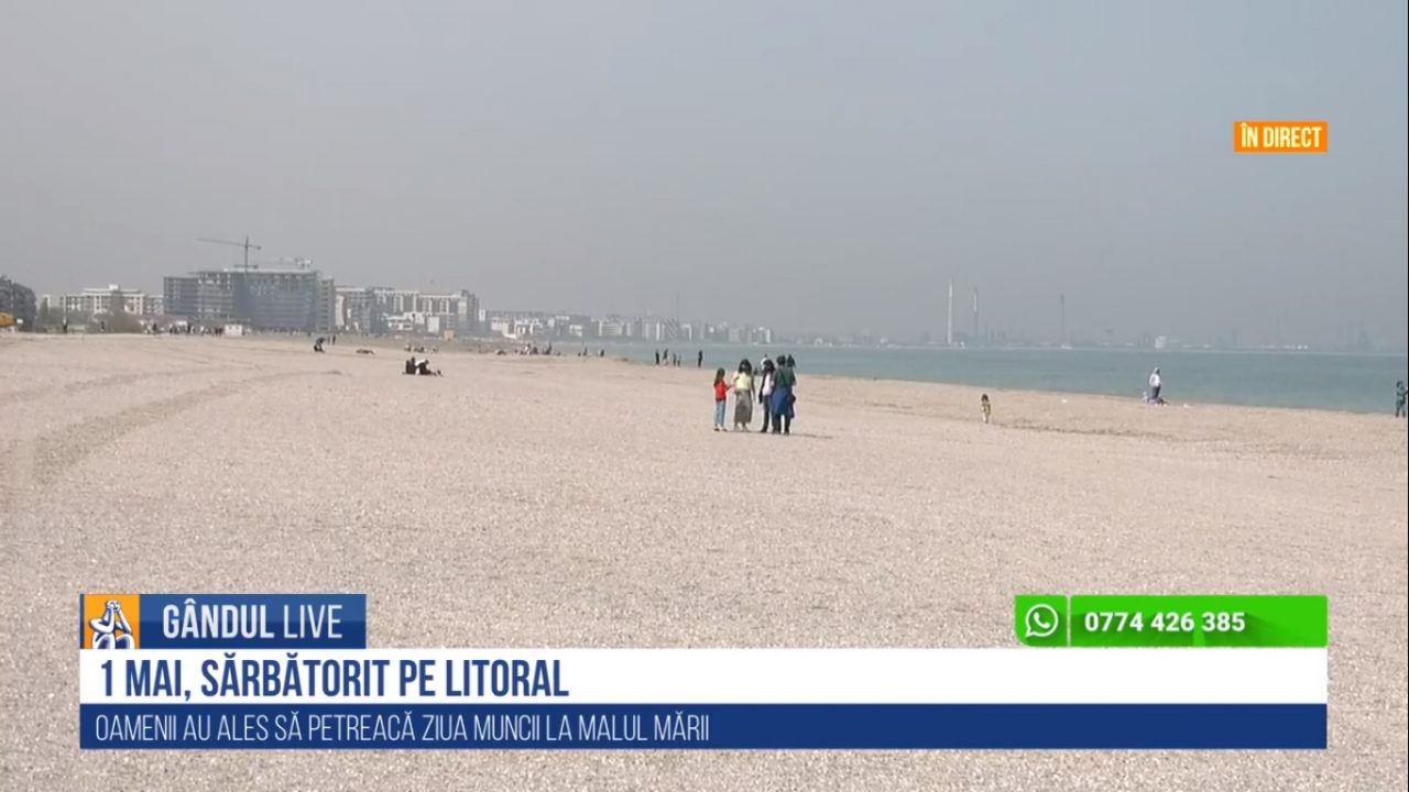 1 mai, sărbătorit pe litoral. Oamenii au ales să sărbătorească această minivacanță la malul mării | VIDEO