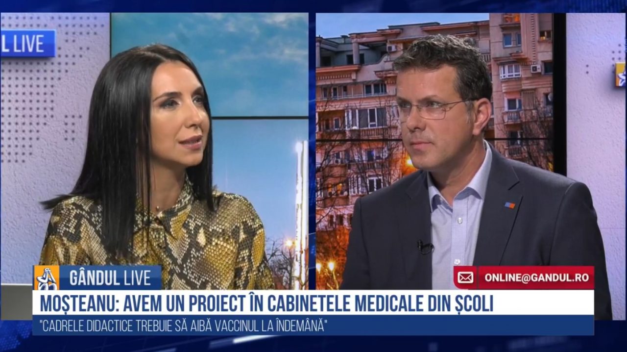 GÂNDUL LIVE. Ionuț Moșteanu, liderul deputaților USR: „Proiectul vaccinării este unul viu. Devine tot mai bun. Fac un apel la fiecare român”