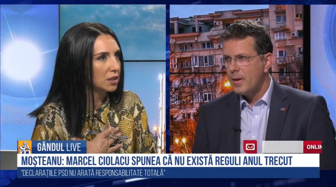 GÂNDUL LIVE. Ionuț Moșteanu, despre AUR: „Au speculat pandemia, dar o să se termine” / Despre Marcel Ciolacu: „I-a luat AUR jucăria”