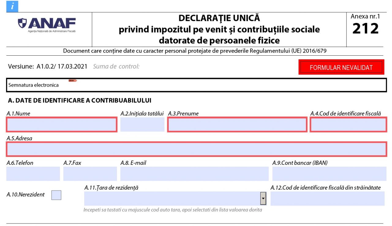 Declarația unică 2021. Termenul-limită de depunere a formularului la Fisc se apropie. Ce sancțiuni riscă cei care întârzie