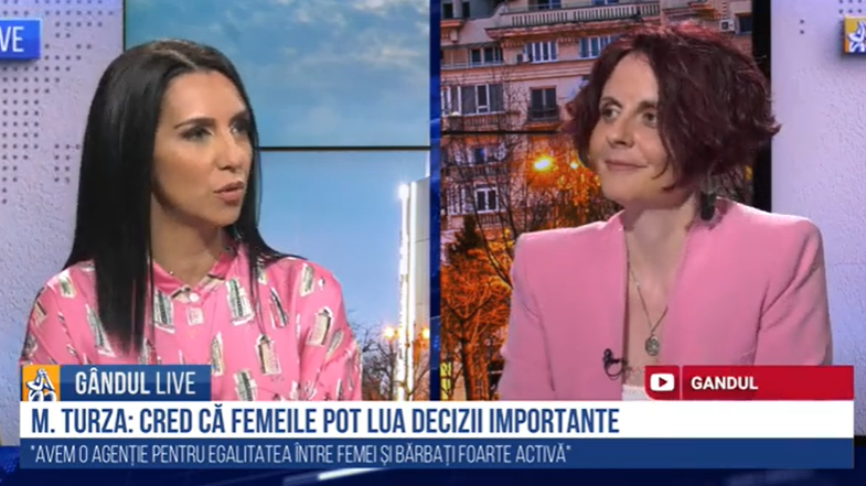 Mădălina Turza, consilier de stat în cadrul Cancelariei premierului, la GÂNDUL LIVE: „Avem o problemă în ceea ce privește prezența femeilor la nivelul cel mai înalt al deciziilor” – VIDEO