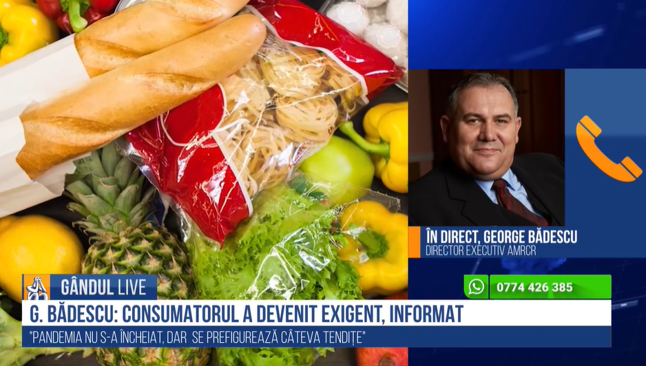 George Bădescu, director executiv AMRCR, la Gândul Live: Consumatorul și-a schimbat preferințele către produsele de calitate | Dacă va exista o tendință a creșterii prețurilor, presiunea va veni din zona pieței petrolului și a energiei