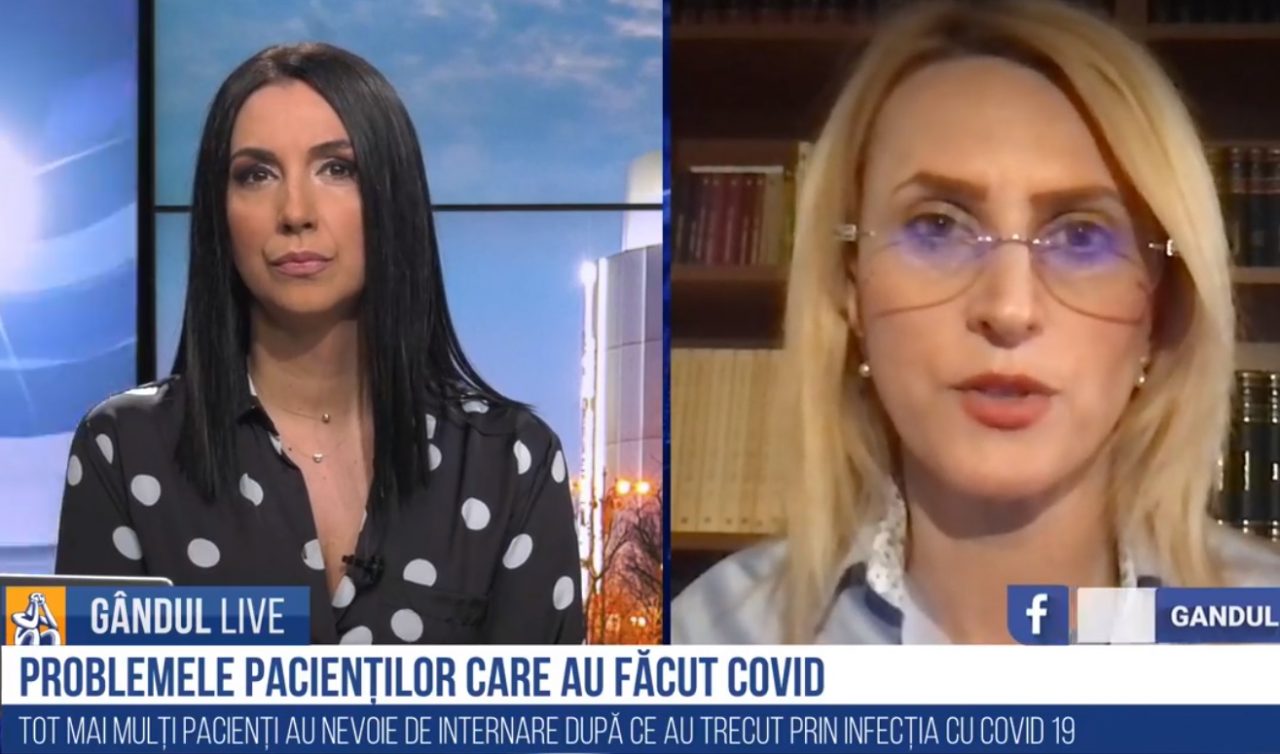 GÂNDUL LIVE. Doctorul Beatrice Mahler, despre pacienții cu sindroame post-COVID-19: Un impact important îl au și afecțiunile psihice / Trebuie să schimbăm mentalitatea de stigmă asupra COVID – VIDEO