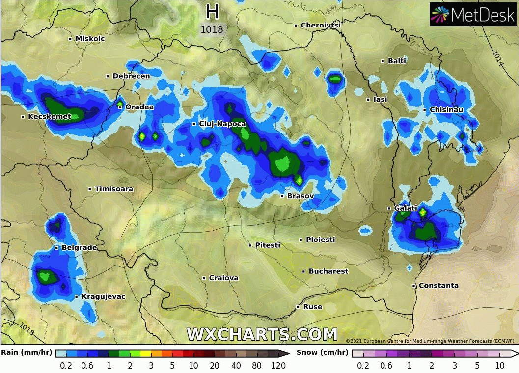 Vremea la munte în weekendul 04 – 06 iunie 2021. Precipitațiile vor fi prezente în cea mai mare parte a țării, în zonele montane aproape în fiecare zi