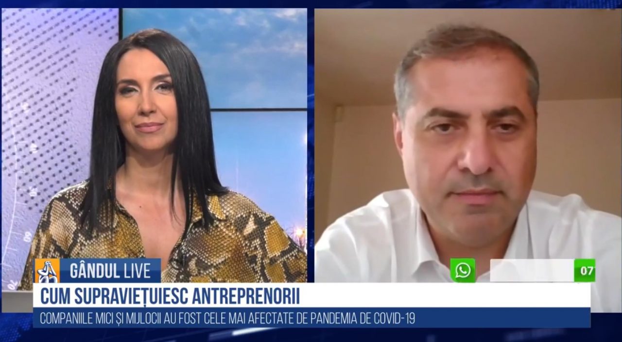 GÂNDUL LIVE. Florin Jianu, președintele Consiliului Naţional al Întreprinderilor Private Mici şi Mijlocii din România (CNIPMMR): 2020 a fost un an în suspensie pentru antreprenori