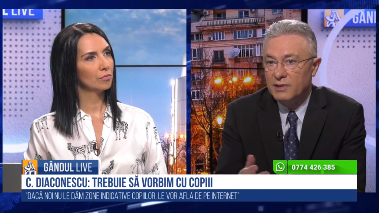 GÂNDUL LIVE. Cristian Diaconescu, președintele Partidului Mișcarea Populară, despre educația sexuală în școli: Poziționările trebuie să fie în sensul de a spirjini tânăra generație