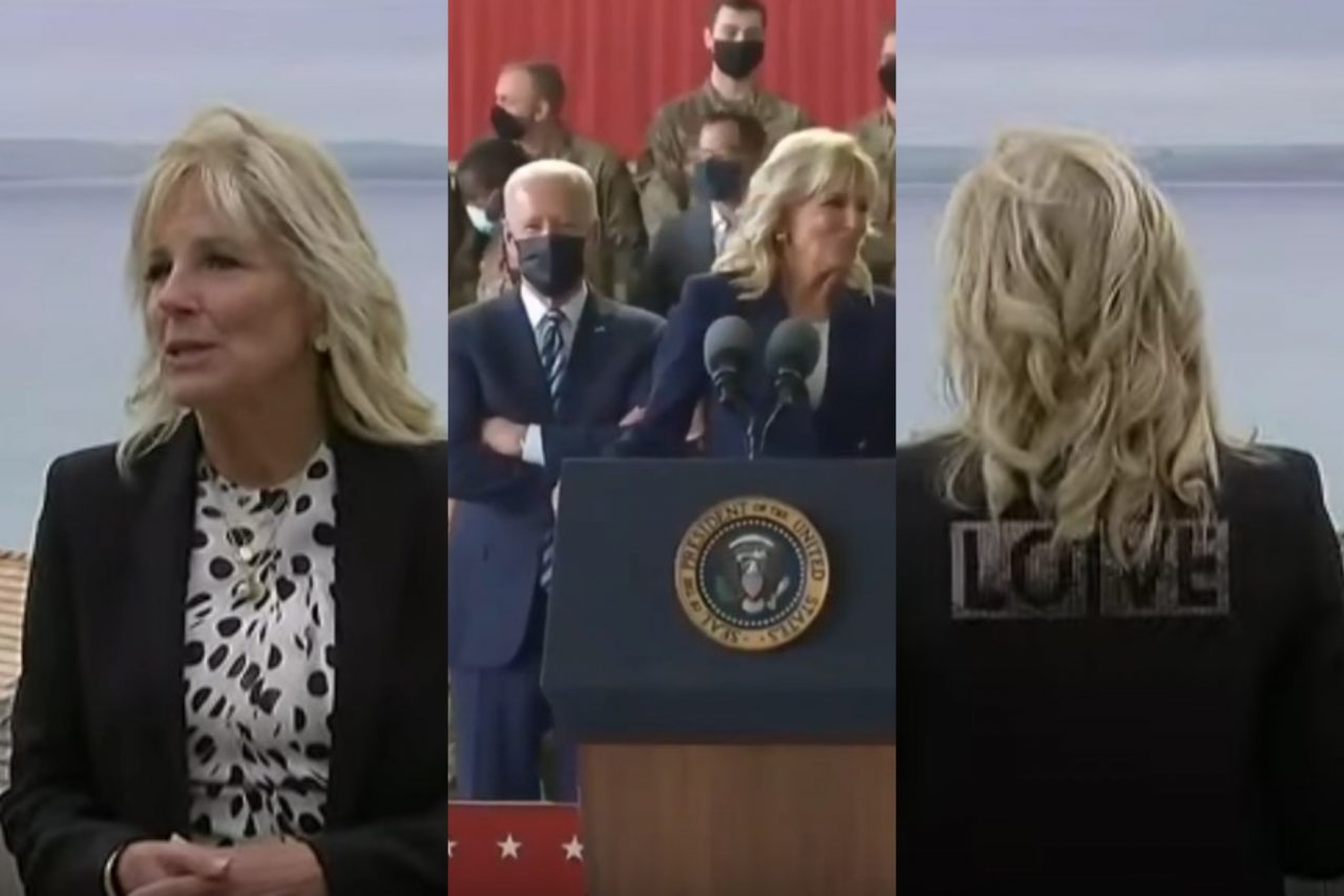 Jill Biden a adus mesajul „LOVE” din America. Sacoul Primei Doamne a impresionat pe toată lumea (VIDEO)