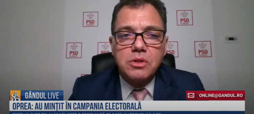 GÂNDUL LIVE. Radu Oprea, senator PSD, despre revocare Avocatului Poporului: Singura instituție care ar fi putut să atace OUG ale coaliției de guvernare
