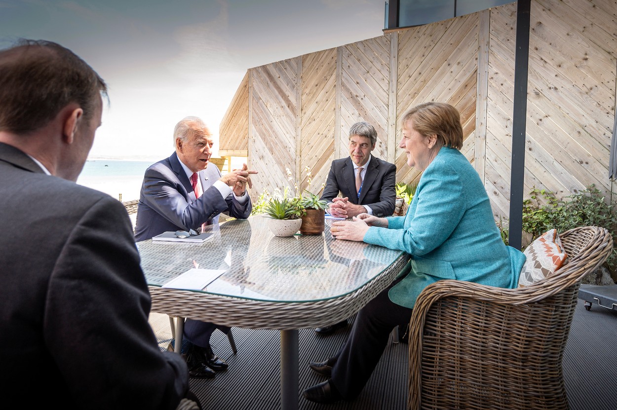 Angela Merkel, discuții cu Joe Biden despre Nord Stream 2. Cancelarul spune că negocierile sunt „pe drumul cel bun”