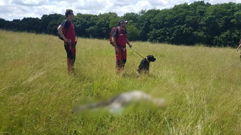 O persoană dată dispărută a fost găsită de un câine al Salvamont Mureş. Bărbatul era decedat