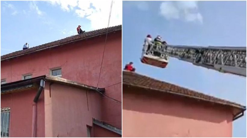 UPDATE – Cei doi angajați care amenințau că se aruncă de pe acoperișul Casei de Pensii din Petroșani au coborât de pe clădire. Ce nemulțumiri au aceștia