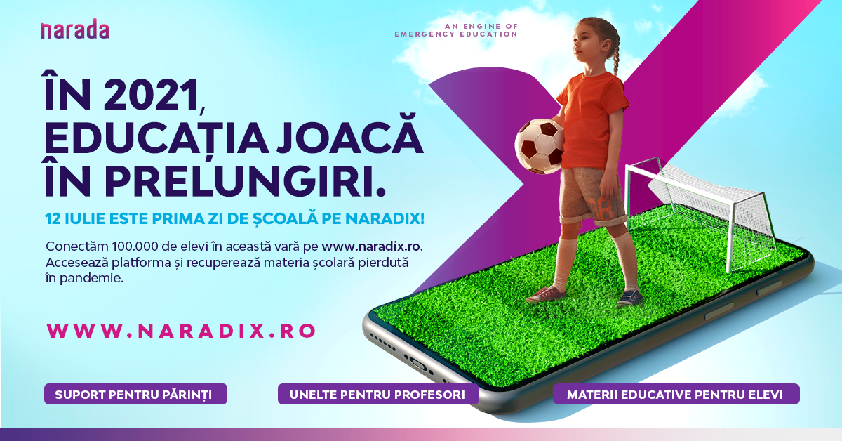 Narada lansează platforma de educație remedială Naradix, care ajută 100.000 de elevi să recupereze materia pierdută în pandemie
