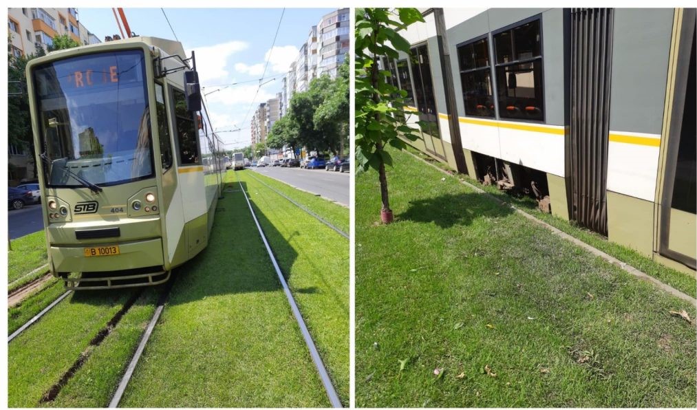 Uluitor. Tramvaiul care a deraiat marți a sărit de pe șine fix în locul unde acum două săptămâni s-a întâmplat același lucru. „E o problemă cu terasamentul în acel loc, dar nu s-a intervenit până acum”