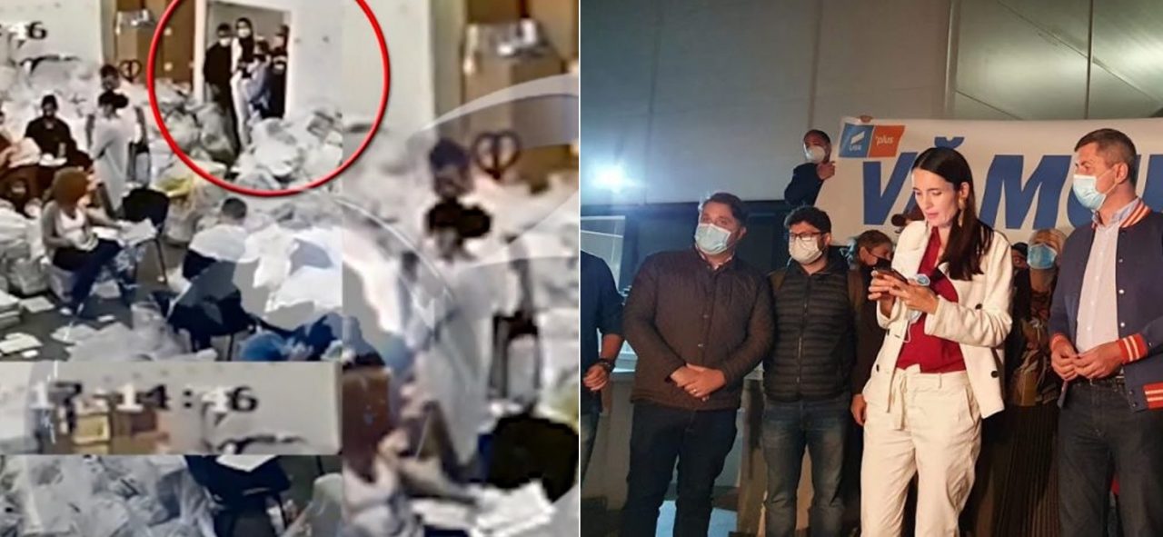 Clotilde Armand, imagini-cheie din seara numărării voturilor. Era îmbrăcată la fel ca în sala plină cu saci (VIDEO)