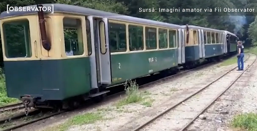 Mocăniţa plină cu turişti de la Vișeul de Sus a deraiat, din nou
