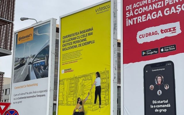 Scandal provocat de o companie în Timișoara, după ce a adaptat pentru România mesajul unei reclame din Germania. Ce au putut să citească localnicii pe un panou stradal