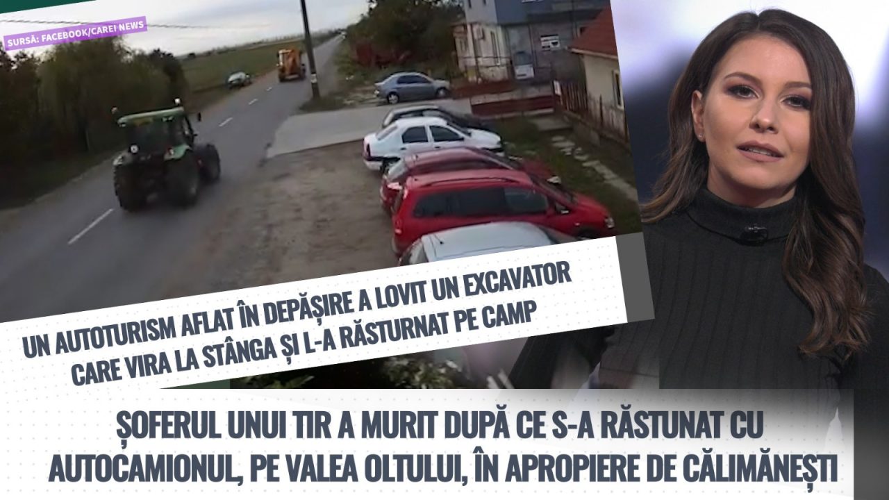 GÂNDUL NEWS. Accident grav în Călimănești. Șoferul unui tir a murit după ce s-a răstunat cu autocamionul