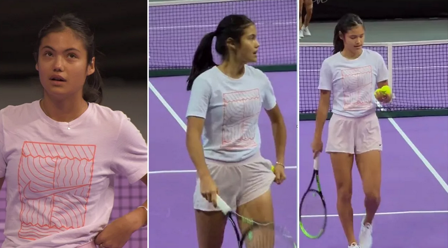Turneul „Transylvania Open”, care începe luni, se joacă fără public. Spectatorii au putut s-o vadă pe Emma Răducanu doar la antrenamente (VIDEO)
