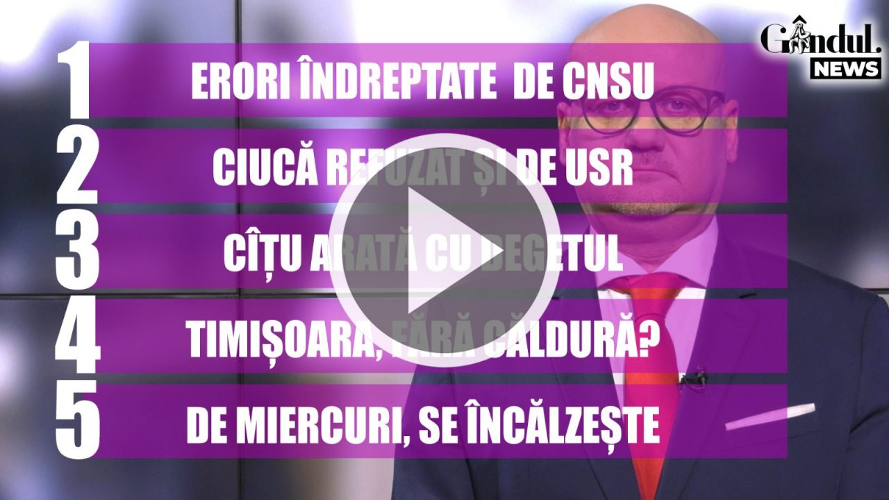 GÂNDUL NEWS. Greșelile făcute de Guvern, reparate în noua ședință a Comitetului Național pentru Situații de Urgență