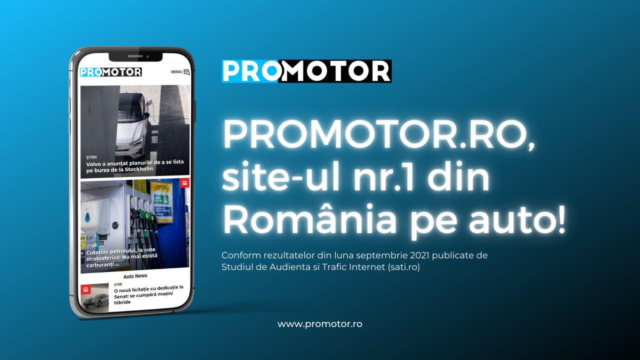OFICIAL. ProMotor.ro – cel mai citit site de știri din domeniul Auto&moto și în luna septembrie