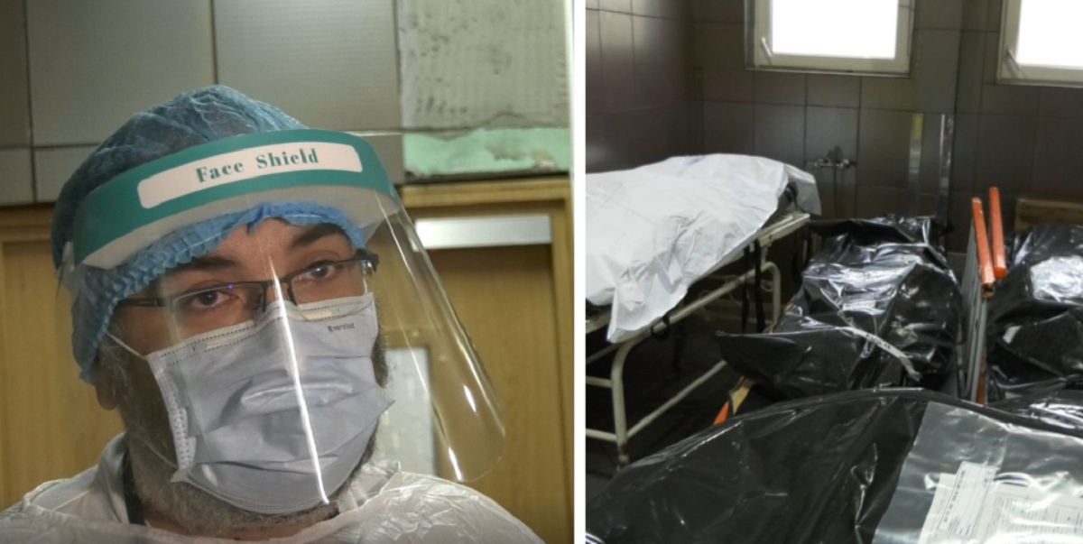 VIDEO| „Asta înseamnă imunizare naturală. Nevaccinații sunt cei care mor, nu cei vaccinați”. Mărturiile asistentului autopsier care a filmat sacii cu trupurile morților de COVID