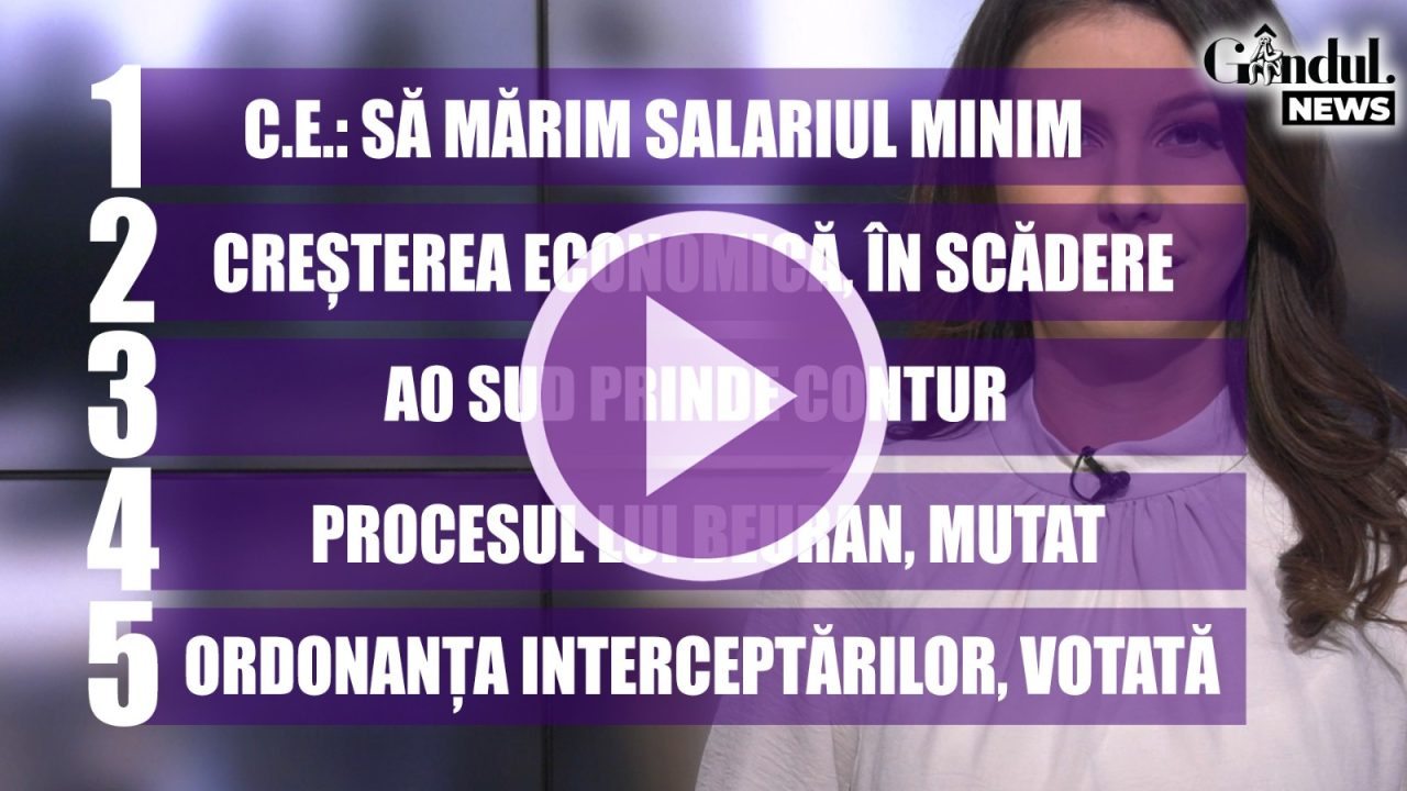 GÂNDUL NEWS. Salariul minim pe economie ar trebui să crească