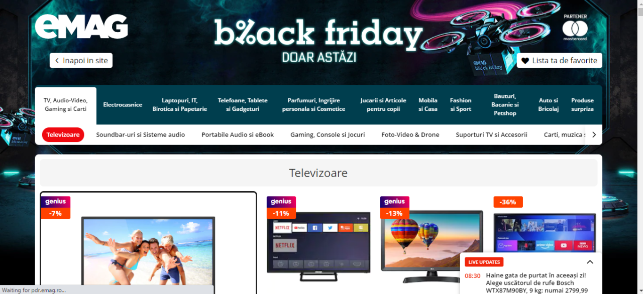 Black Friday 2021 la eMAG. Ziua cu cele mai mari reduceri din an