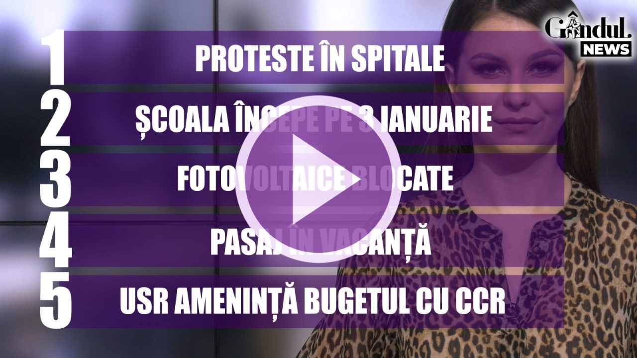 GÂNDUL NEWS – Grevă japoneză în spitalele din țară. Ce nemulțumiri au angajații din sănătate (VIDEO)