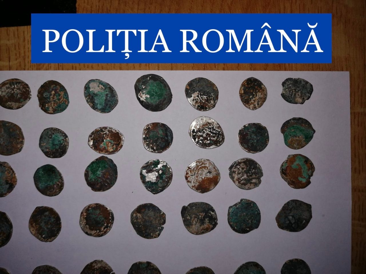 FOTO. Poliția a prins doi tineri care au furat peste 100 de monede medievale dintr-un sit arheologic din Iași