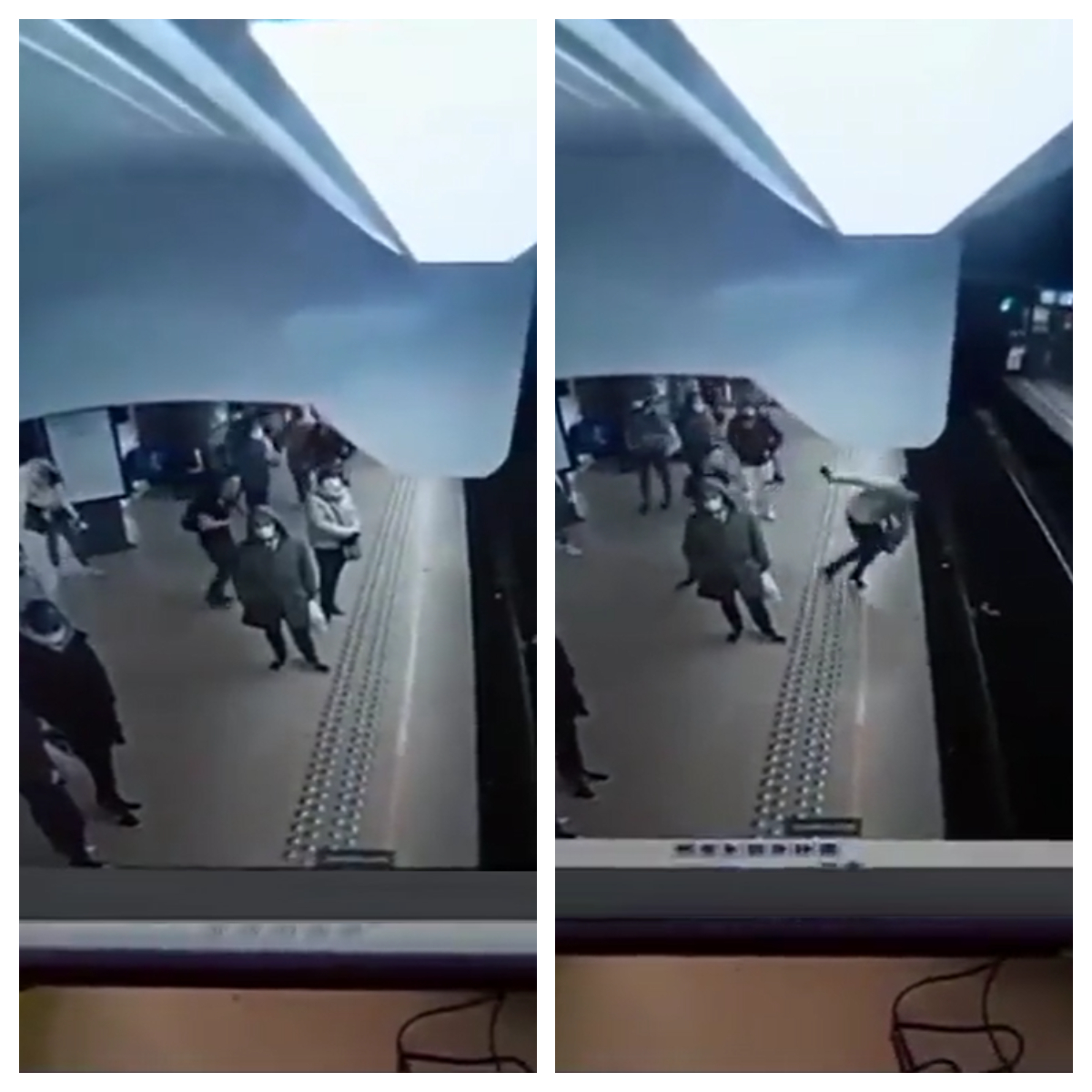 VIDEO | Imagini şocante la Bruxelles. O femeie a fost împinsă în fața metroului