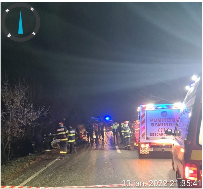 Accident cumplit în Mehedinți. Trei oameni au murit, alți patru au fost răniți