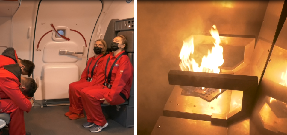 VIDEO | Cum se antrenează pentru dezastre însoțitorii de zbor și piloții. Fum, țipete și plânsete de copii