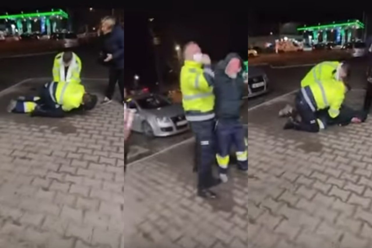 VIDEO | Bărbat pus la pământ de doi polițiști locali, după ce a refuzat să poarte mască: „A devenit recalcitrant”