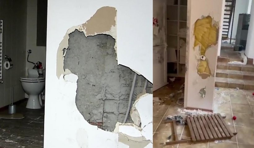 Mai mulți tineri au închiriat o vilă de Revelion, pe care au devastat-o. „Au fost 20-30… Aveau săbii, macete”