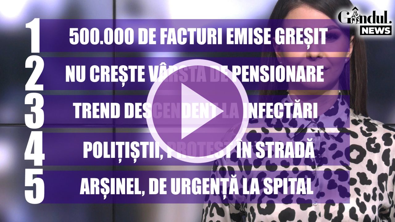 GÂNDUL NEWS. Peste jumătate de milion de facturi au fost emise greșit de furnizorii de energie și gaze (VIDEO)