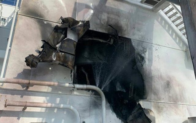 O navă din Republica Moldovă, lovită de un obuz în Marea Neagră. Echipajul e format din marinari ruși