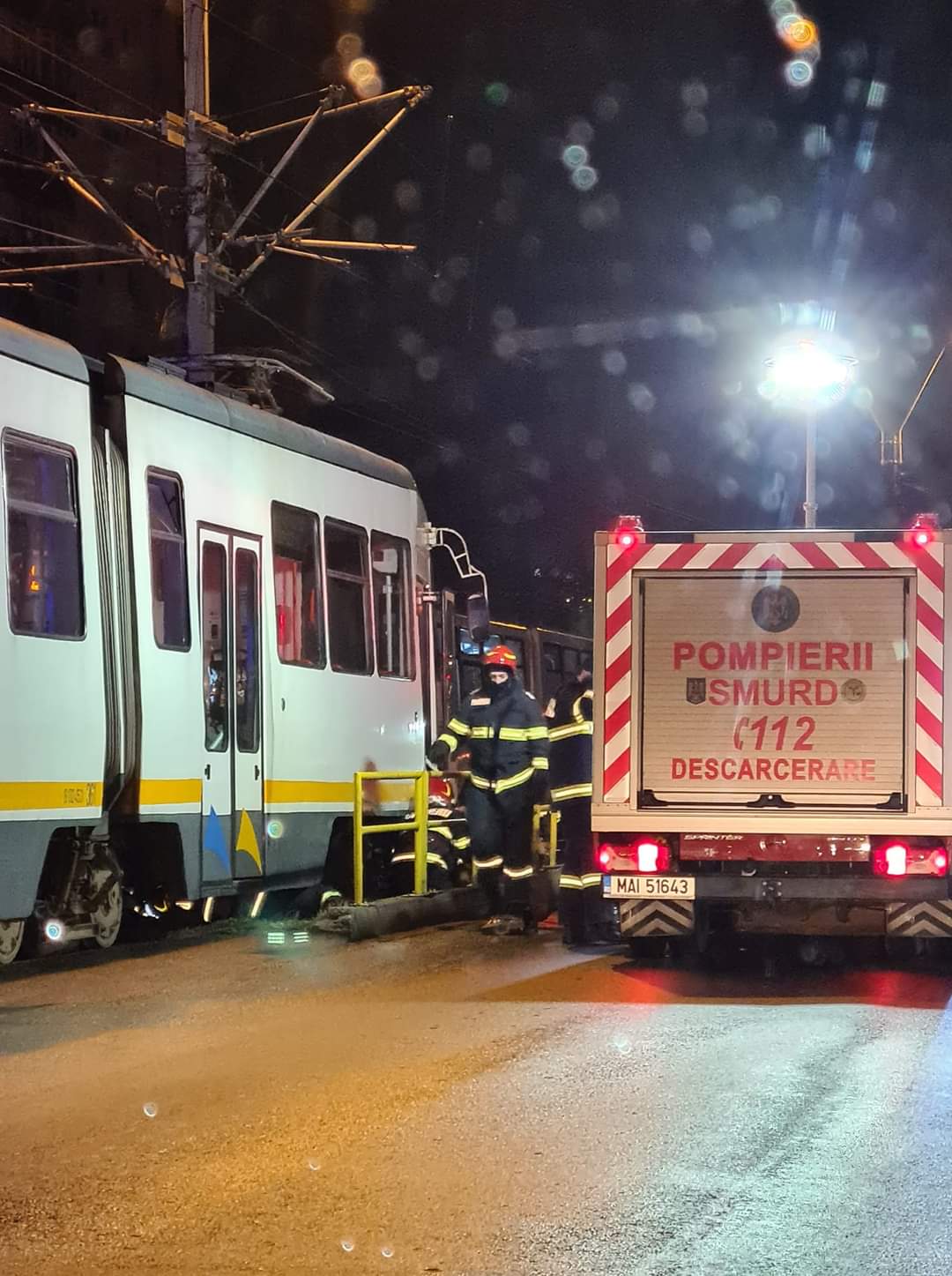 Pieton lovit de un tramvai al liniei 41, în zona Crângași