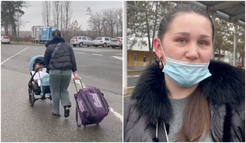 „Mi-am lăsat familia acolo”. Mărturia tulburătoare a mamei care a trecut pe jos, cu bebelușul în cărucior, granița în România