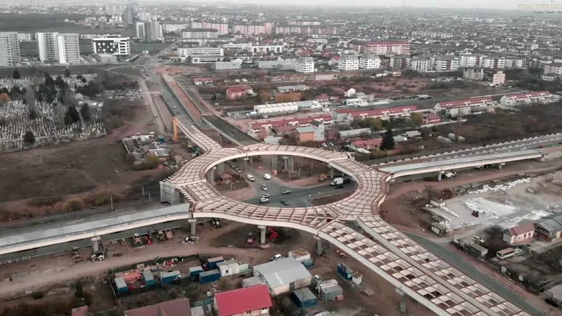 GALERIE FOTO | Pasajul Domnești, primul strat de asfalt. Cum arată acum cel mai așteptat proiect de infrastructură de pe Centura Capitalei